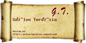 Gálos Terézia névjegykártya